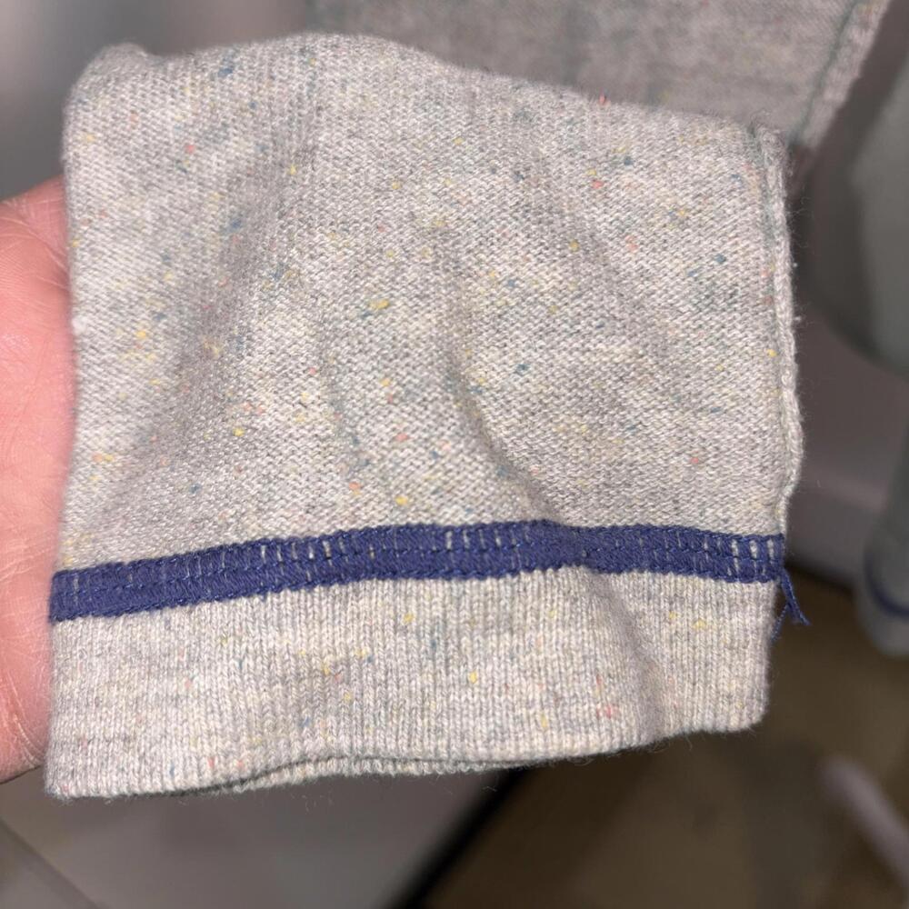 Between Me & You Waffle Knit Sweater Too Medium Gray Blue Wool Blend - Picture 5 of 11